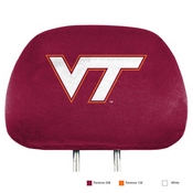 Virginia Tech Hokies Printed Head Rest Cover Set - 2 Pieces, 62078
