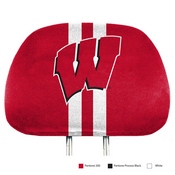 Wisconsin Badgers Printed Head Rest Cover Set - 2 Pieces, 62081