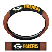 NFL - Green Bay Packers Sports Grip Steering Wheel Cover 14.5 to 15.5 - Primary Logo and Wordmark, 62094