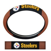 NFL - Pittsburgh Steelers Sports Grip Steering Wheel Cover 14.5 to 15.5 - Primary Logo and Wordmark, 62106