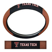 Texas Tech University Sports Grip Steering Wheel Cover 14.5 to 15.5 - Primary Logo and Wordmark, 62147