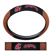 Washington State University Sports Grip Steering Wheel Cover 14.5 to 15.5 - Primary Logo and Wordmark, 62149