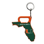 University of Miami Keychain Bottle Opener 3 x 3 - 