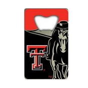 Texas Tech University Credit Card Bottle Opener 2 x 3.25 - "TT" Primary Logo & "Red Raider", 62589