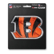 NFL - Cincinnati Bengals 3D Decal 5 x 6.25 - "Striped B" Logo, 62770