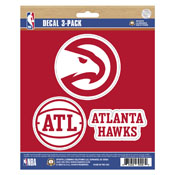 NBA - Atlanta Hawks Decal 3-pk 5 x 6.25, 63190