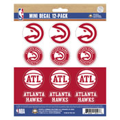 NBA - Atlanta Hawks Mini Decal 12-pk 5 x 6.25, 63191