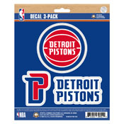 NBA - Detroit Pistons Decal 3-pk 5 x 6.25, 63214