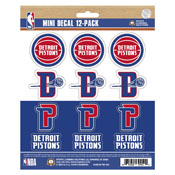 NBA - Detroit Pistons Mini Decal 12-pk 5 x 6.25, 63215