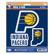 NBA - Indiana Pacers Decal 3-pk 5 x 6.25, 63225