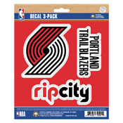 NBA - Portland Trail Blazers Decal 3-pk 5 x 6.25, 63269