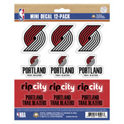 NBA - Portland Trail Blazers Mini Decal 12-pk 5 x 6.25, 63270
