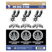NBA - San Antonio Spurs Mini Decal 12-pk 5 x 6.25, 63278