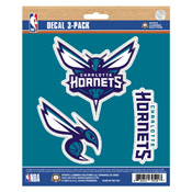 NBA - Charlotte Hornets Decal 3-pk 5 x 6.25, 63293