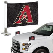 Arizona Diamondbacks Ambassador Car Flags - 2 Pack Mini Auto Flags, 4in X 6in, 63306