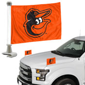 Baltimore Orioles Ambassador Car Flags - 2 Pack Mini Auto Flags, 4in X 6in, 63307