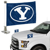 BYU Cougars Ambassador Car Flags - 2 Pack Mini Auto Flags, 4in X 6in, 63320