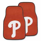 MLB - Philadelphia Phillies 2-piece Carpeted Car Mats 17"x27", 6452
