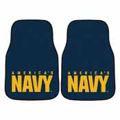 Navy 2-piece Carpeted Car Mats 17"x27", 6552