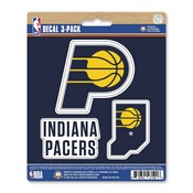 Indiana Pacers 3 Piece Decal Sticker Set, 711-F602.3