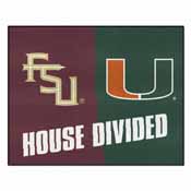 Florida State-Miami House Divided Rugs 33.75"x42.5", 7115