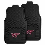 Virginia Tech Heavy Duty 2-Piece Vinyl Car Mats 17"x27", 8766