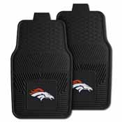 NFL - Denver Broncos Heavy Duty 2-Piece Vinyl Car Mats 17"x27", 8768