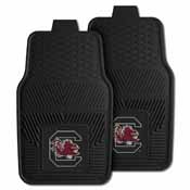South Carolina Heavy Duty 2-Piece Vinyl Car Mats 17"x27", 8779