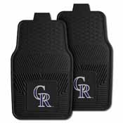 MLB - Colorado Rockies Heavy Duty 2-Piece Vinyl Car Mats 17"x27", 8836