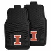 Illinois Heavy Duty 2-Piece Vinyl Car Mats 17"x27", 8912