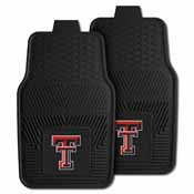Texas Tech Heavy Duty 2-Piece Vinyl Car Mats 17"x27", 8920