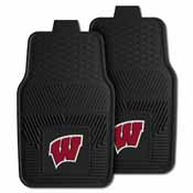 Wisconsin Heavy Duty 2-Piece Vinyl Car Mats 17"x27", 8964