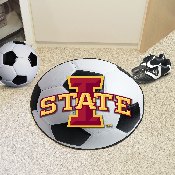 Iowa State Cyclones Soccer Ball Rug - 27in. Diameter - I STATE Primary Logo, 9