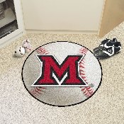 Miami (OH) Redhawks Baseball Rug - 27in. Diameter, 94