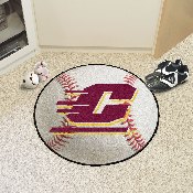 Central Michigan Chippewas Baseball Rug - 27in. Diameter, 368