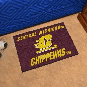 Central Michigan Chippewas Starter Mat Accent Rug - 19in. x 30in. - Action C Primary Logo & Wordmark, 371