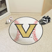Vanderbilt Commodores Baseball Rug - 27in. Diameter - V Primary Logo, 609
