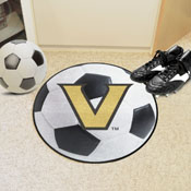 Vanderbilt Commodores Soccer Ball Rug - 27in. Diameter, 610