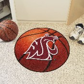 Washington State Cougars Basketball Rug - 27in. Diameter - WSU Primary Logo, 626