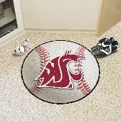 Washington State Cougars Baseball Rug - 27in. Diameter - WSU Primary Logo, 627