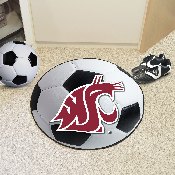 Washington State Cougars Soccer Ball Rug - 27in. Diameter - WSU Primary Logo, 628