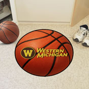 Western Michigan Broncos Basketball Rug - 27in. Diameter, 662