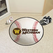 Western Michigan Broncos Baseball Rug - 27in. Diameter, 663
