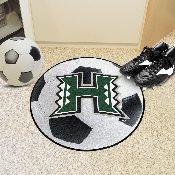 Hawaii Rainbows Soccer Ball Rug - 27in. Diameter, 838