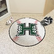 Hawaii Rainbows Baseball Rug - 27in. Diameter, 841
