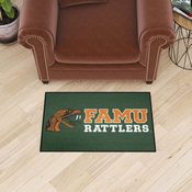 Florida A&M Rattlers  Starter Mat Accent Rug - 19in. x 30in. - Snake Head & 'FAMU' Text, 884
