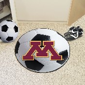 Minnesota Golden Gophers Soccer Ball Rug - 27in. Diameter - M Primary Logo, 1018
