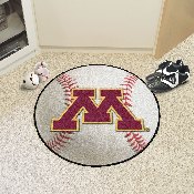 Minnesota Golden Gophers Baseball Rug - 27in. Diameter - M Primary Logo, 1020