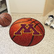 Minnesota Golden Gophers Basketball Rug - 27in. Diameter - M Primary Logo, 1021