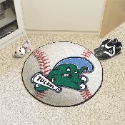 Tulane Green Wave Baseball Rug - 27in. Diameter, 1051